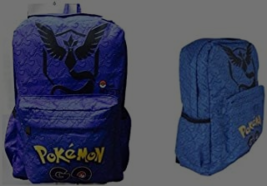 Pokemon Go Team Mystic full size school bag backpack 18&quot; Blue - £21.20 GBP
