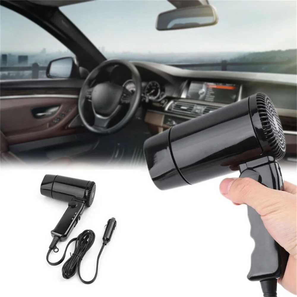 Mini Blow Dryer for Car 12V Car Hot Cold Folding Hair Dryer Road Trip for - £24.02 GBP