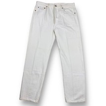 Vintage 90s Levi&#39;s 501 XX White Denim Jeans Button Fly USA 501-0651 Size... - £31.72 GBP