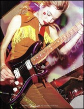 The Paranoyds Staz Lindes (YSL Beauty) 2020 Fender Lead III guitar pin-up photo - £3.38 GBP