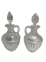 Vintage Pressed Clear Glass Cruet Set - $18.99