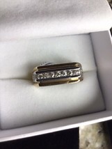 Gents One Half Carat Two Tone Diamond Ring - £277.97 GBP