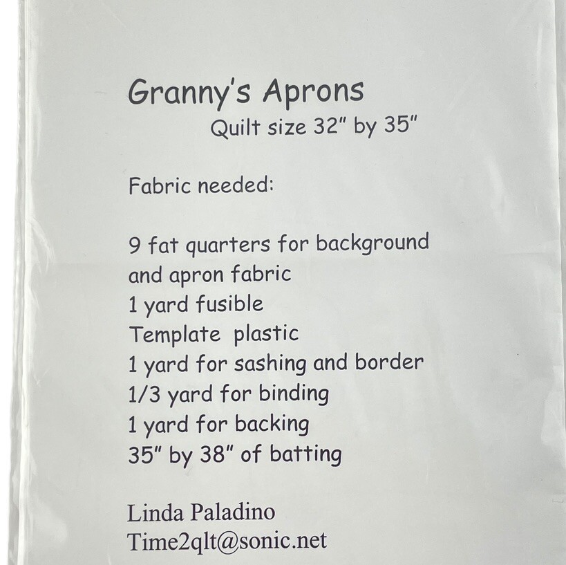 Quilter's Garden Quilt PATTERN Granny's Aprons 32" x 35" Linda Paladino Item image 5