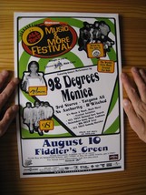 98 Degrés Affiche Nickelodeon Musique Festival Concert Monica - $89.99