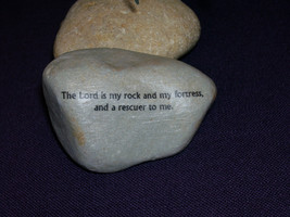 Scripture River Rock The Lord is my rock and my fortress Psalm 18:2 Tehi... - $23.99