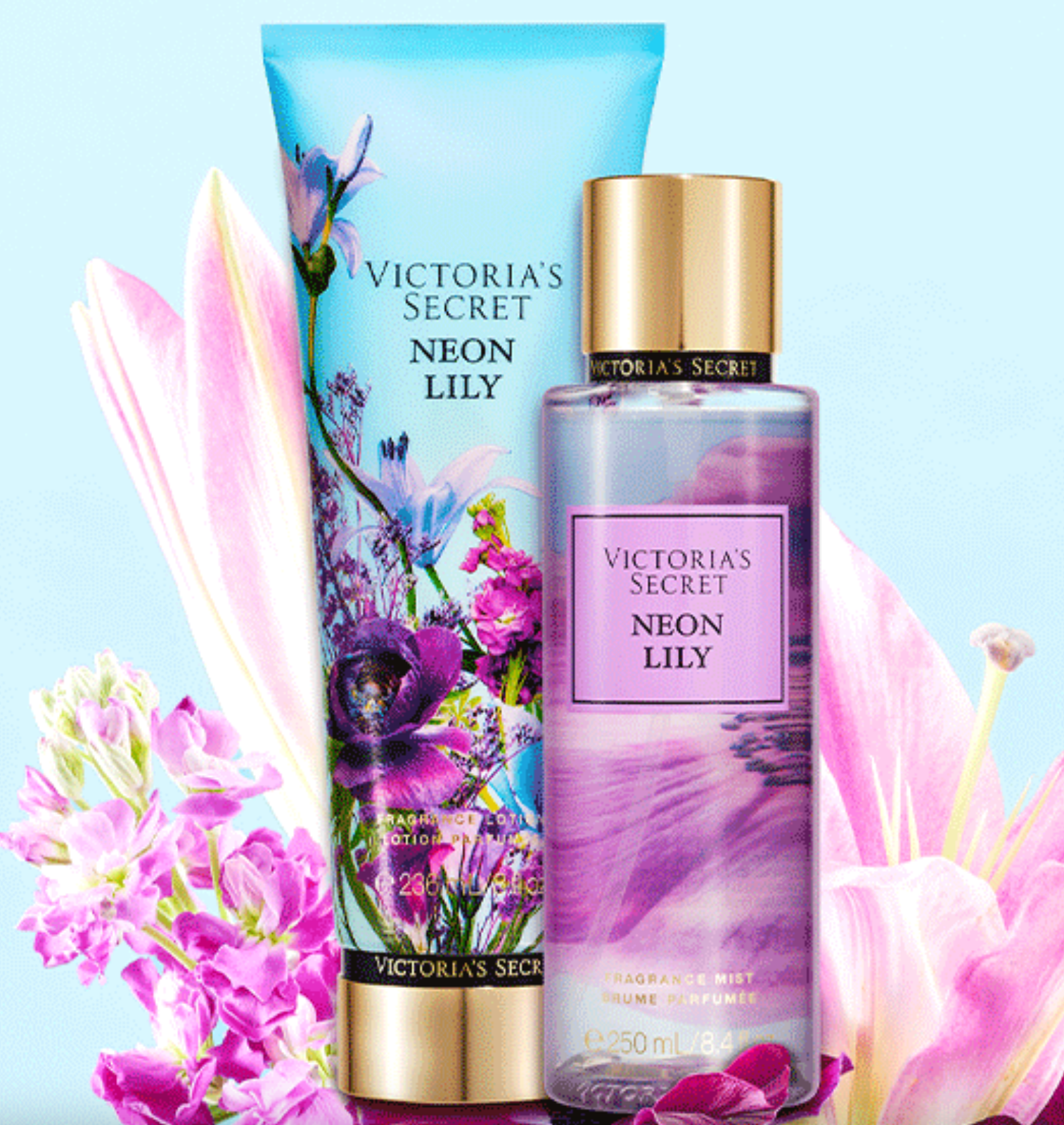 Victoria's Secret Neon Lily Fragrance Lotion + Fragrance Mist Duo Set - $39.95