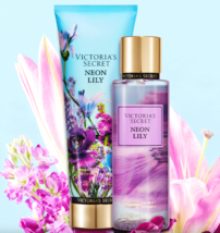 Victoria&#39;s Secret Neon Lily Fragrance Lotion + Fragrance Mist Duo Set - £31.86 GBP