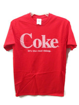 Coca-Cola Red T-shirt Tee Size Small Coke It&#39;s the Real Thing 100% Cotton - £5.53 GBP