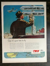 Vintage 1951 TWA Trans World Airlines Full Page Original Ad 721 - £5.21 GBP