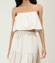 Sugarlips everlanes striped crop top Tan/White - $31.68+