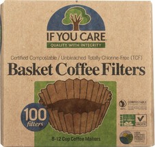 If You Care Coffee Filter Baskets ( 1x100 CT ), Fits 8-12 Cup Drip Coffee Makers - £8.18 GBP