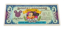 Series of 1993 A Disney Dollar Mickey's 65th in AU Condition - $50.09