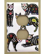 MULBERRY Dia de los Muertos / Day of the Dead FELINE CAT Wall Outlet Pla... - £12.39 GBP