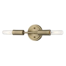 Industrial Chic Double Bulb Wall Sconce in Dull Gold | 5"x12" - $264.11