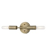 Industrial Chic Double Bulb Wall Sconce in Dull Gold | 5&quot;x12&quot; - $361.85 CAD