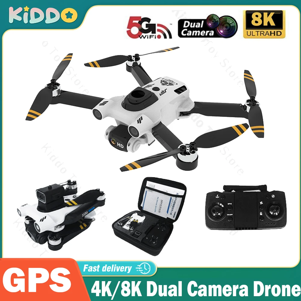 S136 Pro RC Drone 8K/4K HD Dual Camera Professional 5G Aerial Photography G - £104.52 GBP+