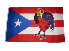 K&#39;s Novelties 3x5 Puerto Rico Rican Cock Chicken Rooster Premium Flag 3x5 Gromme - £10.29 GBP