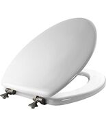 MAYFAIR 1844BNA 000 Toilet Seat with Brushed Nickel Hinges will Never Come - $791.87 MXN