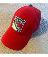 NHL Fanatics New York Rangers Red Core Primary Logo Fitted Flex Hat S/M Red - $27.61