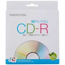 Memorex Value Added 700Mb/ 80 Minute 52X Cd-R 10 Pack () - $24.99