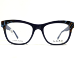 L.A.M.B Eyeglasses Frames LA035 NAV Brown Blue Horn Cat Eye 53-19-140 - £21.92 GBP