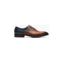 Men's Stacy Adams Halloway Plain Toe Oxford Shoes Leather Cognac Multi 25585-229 image 2