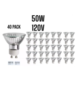 40 Pack 50MR16 Bulbs 50 Watt 50W Flood 36 Degrees 120V Twist And Lock GU... - $39.99