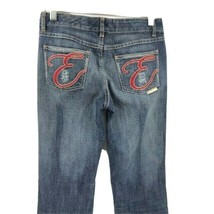 Enyce Junior&#39;s Blue Jeans Embroidered E in Red Distressed 5 Pockets Size... - £19.22 GBP