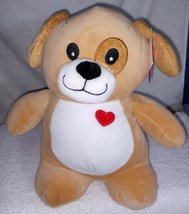 Holiday Home Puppy Dog with Heart Very Soft Plush 10&quot;H New SO ADORABLE - £9.95 GBP