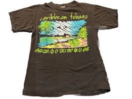 Caribbean Tobago Vintage Tshirt 90s Black Men’s Medium Sun Sun Sun - £7.18 GBP