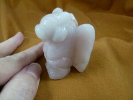 Y-GAR-705) little pink statue GARGOYLE gemstone GARGOYLES Gothic stone carving - £14.01 GBP