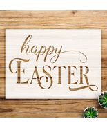 Happy Easter Script Stencil for Wood and Wall Decor, Rustic Cursive Desi... - €12,83 EUR+