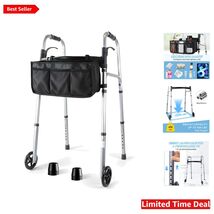 Adjustable Folding Walker for Elderly - Lightweight Aluminum Frame, Easy... - $130.63