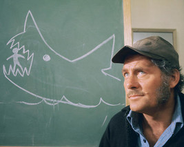 Jaws Color Robert Shaw By Shark Draw 8x10 HD Aluminum Wall Art - £31.46 GBP