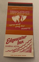 Vintage Matchbook Cover Matchcover Edgewater Inn Marina Hotel Long Beach CA - £2.13 GBP