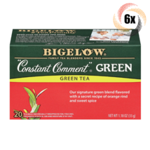 6x Boxes Bigelow Constant Comment Green Tea | 20 Pouches Per Box | 1.18oz - £27.77 GBP