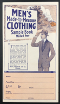 Antique 1914 Sears Roebuck &amp; Co Mens Clothing Catalog Order Advertising Postcard - £14.47 GBP
