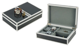 Decorebay Modern watch and Jewelry Box Storage Organizer Men&#39;s Jewelry B... - $99.98