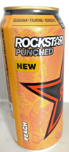 6 Cans Of Rockstar Punched Peach NEW Energy Drink 16oz/473ml Each -Free Shipping - £29.57 GBP