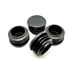 1&quot; Round Tubing Plug Caps LDPE Pipe End Covers Ribbed End Bumper Chair Glides - £8.43 GBP+
