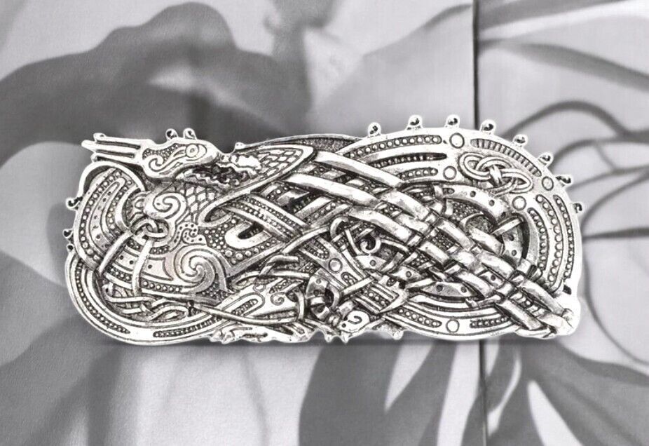 &quot;Celtic Knot Hair Clip – Handcrafted Viking Style Barrette&quot; - $20.99