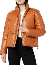 The Drop Women's Priscilla Vegan Leather Puffer Medium Cognac - $60.00 The Drop Women's Priscilla Vegan Leather Puffer Medium Cognac - $60.00