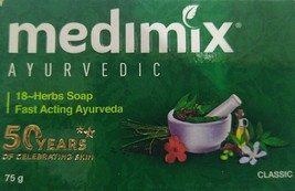 6X Medimix Classic Ayurvedic 18 Herb Soap (75gm) Family - PACK--450gms - £17.68 GBP