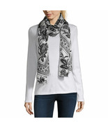 Liz Claiborne Carrie Print Pashmina-Style Scarf Crema Multi NEW - $17.41