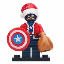 Captain America (Christmas Edition) Marvel Universe Custom Minifigures Toy - £2.26 GBP