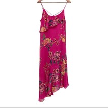 Xhilaration Womens S Asymmetrical Hem Pink Gauzy Maxi Dress Beachy Sundress - £14.71 GBP