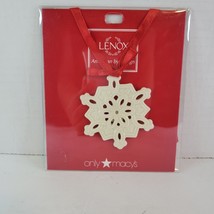Lenox Pierced Snowflake Charm Christmas Tree Ornament-2.6 in MIP - £9.05 GBP