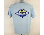 Costa Del Mar Men&#39;s T-shirt Size Medium Light Blue TN5 - £14.78 GBP