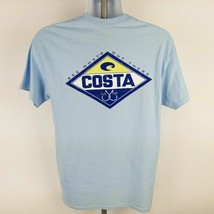 Costa Del Mar Men&#39;s T-shirt Size Medium Light Blue TN5 - £14.79 GBP