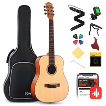 3/4 Acoustic Guitar Kit 36 Inch Dreadnought Acustica Guitarra Bundle For Beginne - £148.00 GBP